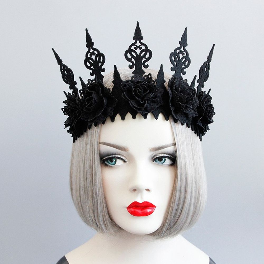 Zac's Alter Ego - Black Rose Crown Coiffe de costume - Noir